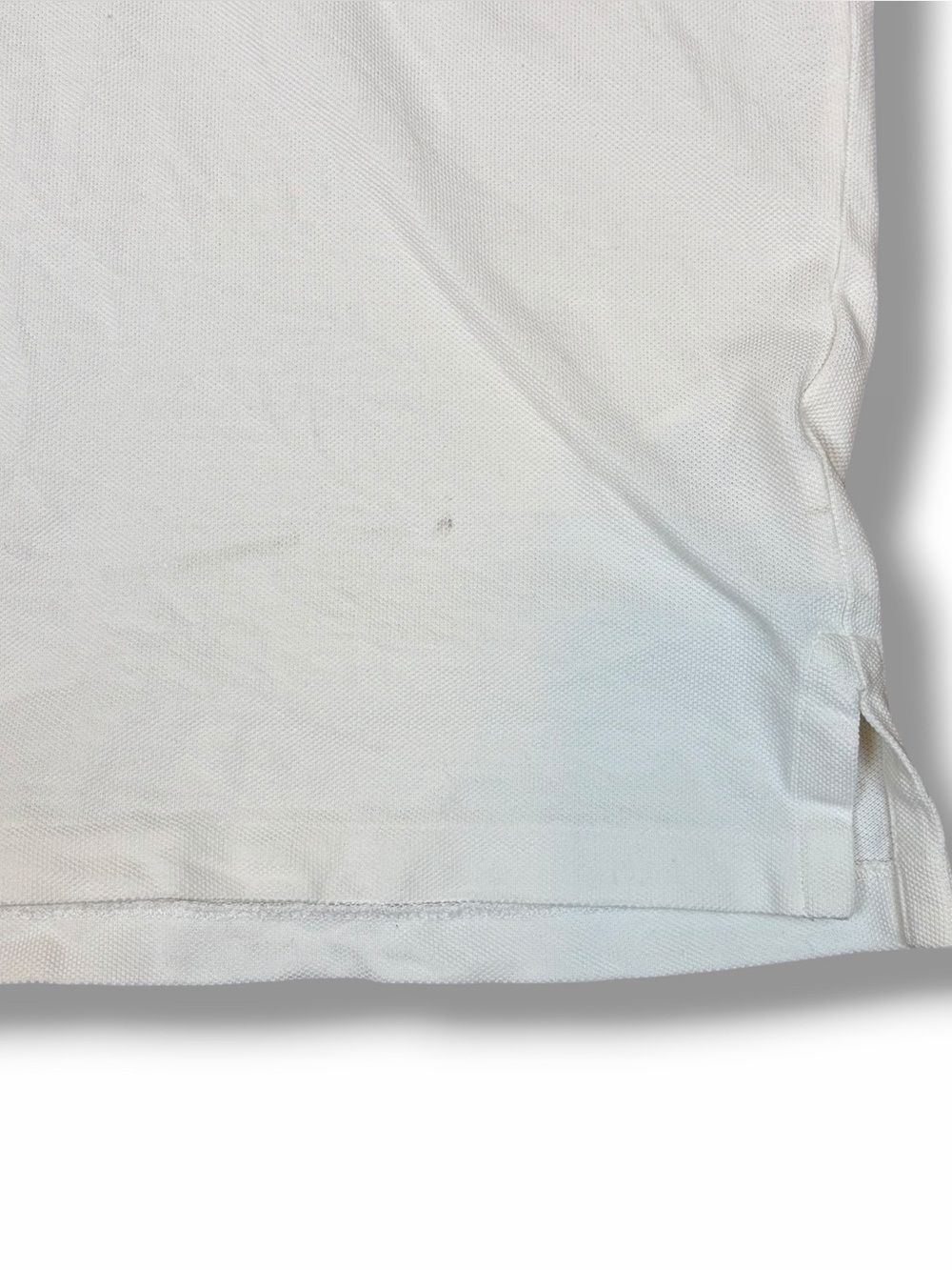 Polo Ralph Lauren Custom Slim USA Flag Big Pony Mesh Polo Shirt White Sz L - Picture 6 of 9